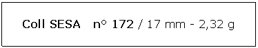 Zone de Texte: Coll SESA   n 172 / 17 mm - 2,32 g